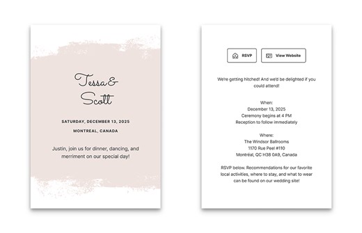 Wedding invitation email wording | Beachweddingtips.com