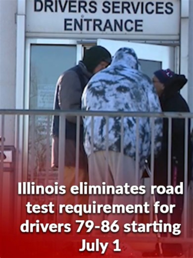 Illinois Secretary of State Alexi Giannoulias is ending the mandatory road test for drivers between 79 and 86, with the change taking effect July 1.