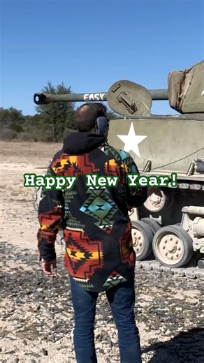 Sherman WW2 tank sending off A Happy New Year from the Outdoor Analyst!