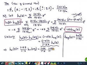 [Topics in Combinatorics] Lecture 16. q hypergeometric summation formulas