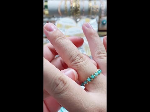 [Step by Step Tuto] How to Make a Wire Wrapping Ring with Turquoise Beads