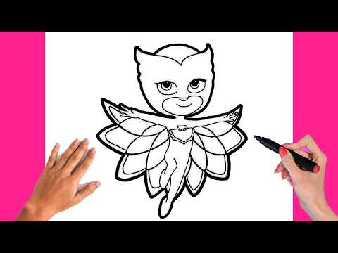 Let’s Draw Owlette! 🦉 Easy PJ Masks Drawing Tutorial for Kids