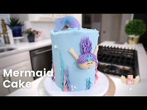 Adorable Mermaid Cake - Homemade Fondant Cake Decorating