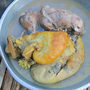 Best Cooking Cow Placenta Eating Very Delicious | Rural Daily Life