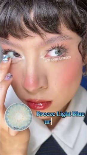 لون بريز لايت بلو من عدسات اوربان لاير 💫Color: Breeze Light blue 💙 urban layer contact lenses #عدسات