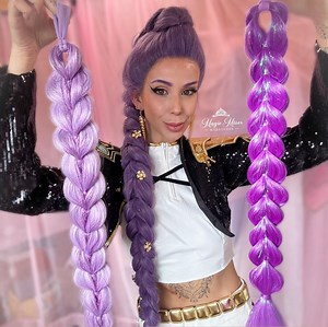 Rumi Kpop Demon Hunters Inspired Reusable Purple Hair Braid for Kids and Adults - Etsy