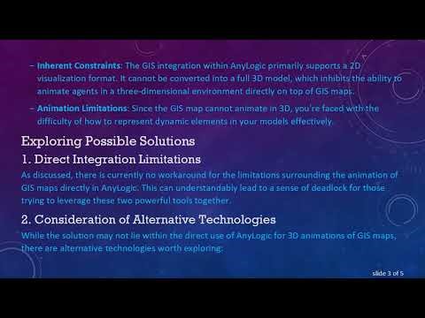 Achieving 3D Animation with GIS Maps in AnyLogic: Understanding the Limitations and Alternatives