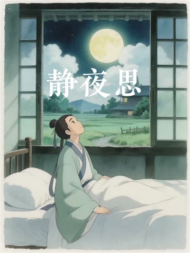 Li Bai's Moon Poetry | 李白《静夜思》| Classical Chinese Literature