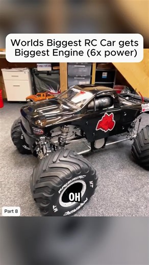 Worlds Biggest RC Car gets Biggest Engine P8#rccar #minicar #rc #rclife #fyp
