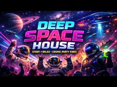 Midnight Space Party 🌌 Deep House to Study & Escape