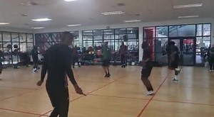 The greatest nation - Bafana Bafana - warming up under the watchful eye of Sports Scientist Kopano Melesi. 😎🇿🇦#United4Bafana | Bafana Bafana - South Africa