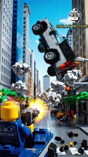 SWAT TEAM - Shooting from a Moving Van! 🚐🔫 #LEGO #legoswat