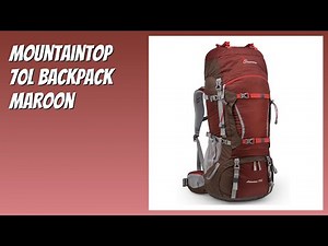 REVIEW (2025): Mountaintop 70L Backpack Maroon. Features