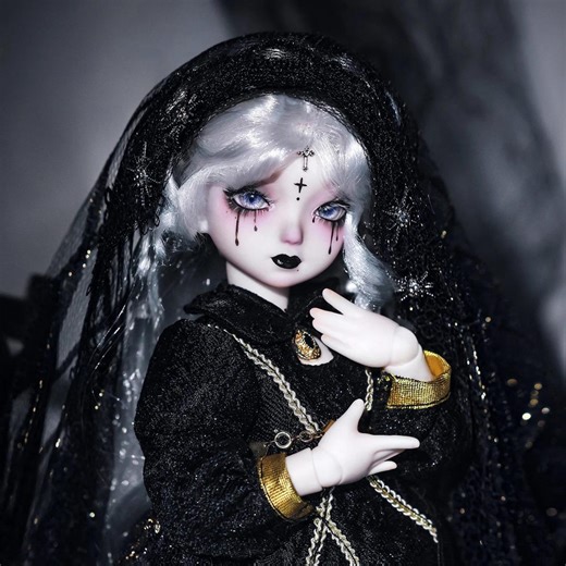 BJD Doll Full Set 1/6, Female Ball Jointed Fullset, Posable Resin Art Doll, Birthday Gift, Medieval Gothic Outfit Bride, Skull Joints - Etsy UK
