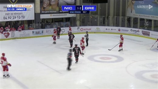 Ligue Magnus: les Aigles de Nice éliminés des playoffs après leur défaite face à Grenoble