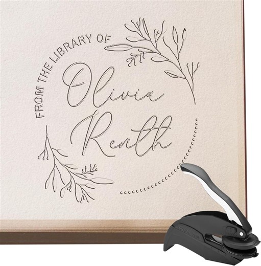Personalized Book Embosser – Custom Library Embosser Stamp, From the Library Of, Gift for Book Lovers - Etsy