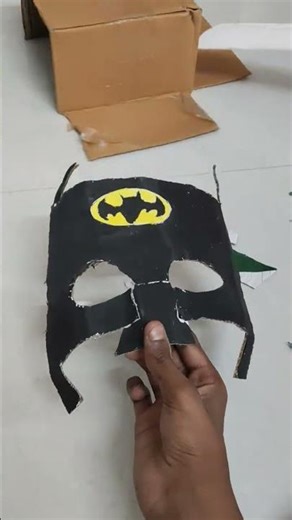 making of batman mask with cardboard ##
