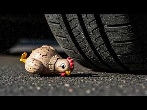 HEART STOPPING CAR TIRE CRUSH | CHICKEN