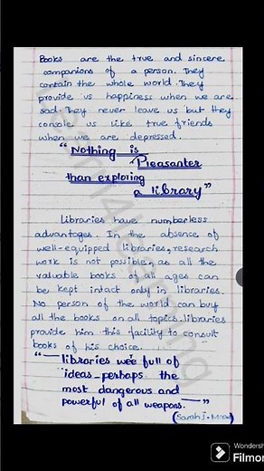 Libraries essay presentation with quotations 👌🏻👌🏻👌🏻 for class 10th @learn4learning