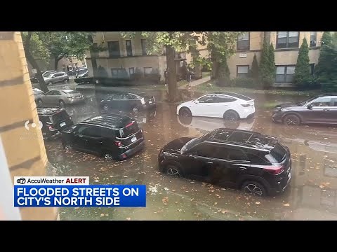 Streets flood across Chicago area following heavy downpours, thunderstorms
