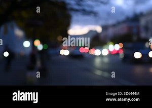 blurred city lights background with night view