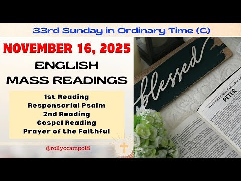 November 16, 2025 English Sunday Mass Readings | 33rd Sunday in Ordinary Time (C)