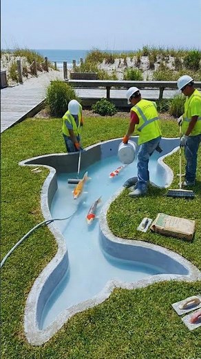 👉 3D Epoxy Floor Koi Pond Illusion | Luxury Garden Transformation #epoxyart #diy