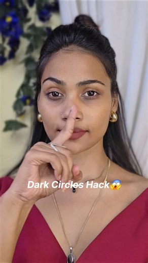 Best hack for dark Circles😱 l hide dark Circles with Red lipstick#makeuphacks #shorts#darkcircles
