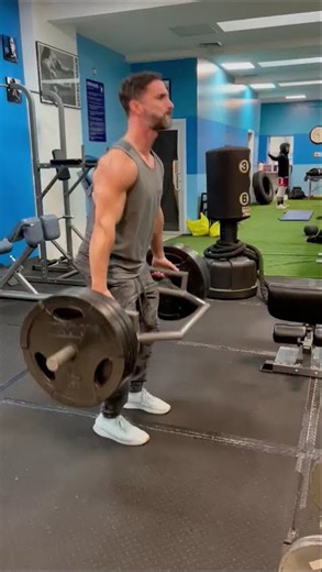 Trap-Bar DL'S are great and easy on the back. #physique #deadlift #backday #trapbar #fitdad #ripped