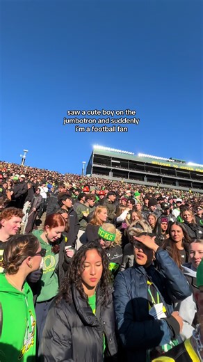 Spotting a Cute Boy on the Jumbotron During College Football
