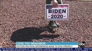 LOVE THY NEIGHBOR: One half of the cul-de-sac has 'Trump 2020' signs, and the other 'Ridin' With Biden.' But these neighbors prove it's possible to be civil and, yes, even friends! Will Ganss has the stories of neighborly love in election season. | World News Now