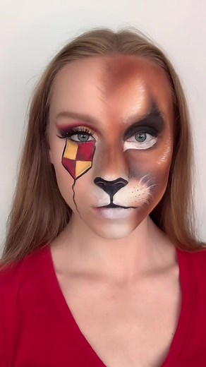 1/4 Gryffindor🦁 love how this turned out #fyp #harrypotter #gryffindor #foryou #makeup