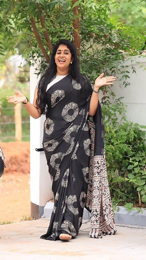 Sindhoora Ethnics🪷 - Satin Saree - SEMY2568 Fabric - Pure Crape pattern Satin Saree with Ajrak prints / rich Pallu with heavy tussles/ unstitched blouse piece attached. 🪷All kerala free delivery available. 🪷Online Payment only accepted. 🪷Few of the products are dual toned. Please expect slight colour variations due to individual phone clarity, brightness / pixel resolution differences. 🪷Unboxing video is must for any sort of complaints (Full video without pause). *Please DM/WhatsApp for det