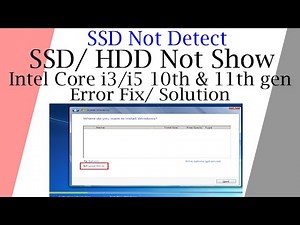 SSD Not Detected Windows 10/11 Install 2025 💻 | Fix SSD Not Showing 11th Gen Intel Laptop Hindi