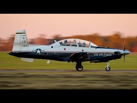T-6 Texan II | Evening Operations at Columbus AFB!