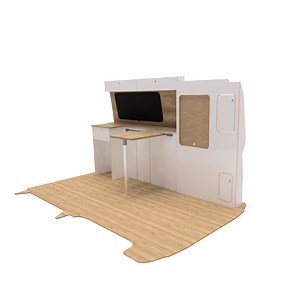 Slimline RIB 130 SWB T5 T6 Kitchen Kits - Oak Worktop, choice of 450 different colours. — Van Furniture