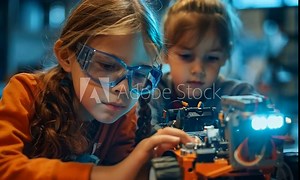 Creative kids build robots and explore technology in a fun learning environment