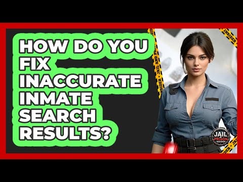 How Do You Fix Inaccurate Inmate Search Results? - Jail & Prison Insider