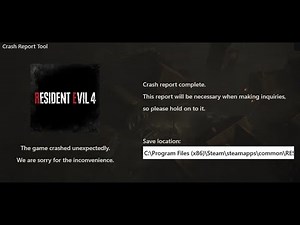 Fix Resident Evil 4 Crash Report Tool Error The Game Crashed Unexpectedly