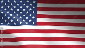 Flag of United States of America 4k. Animated Background. USA waving flag 4k