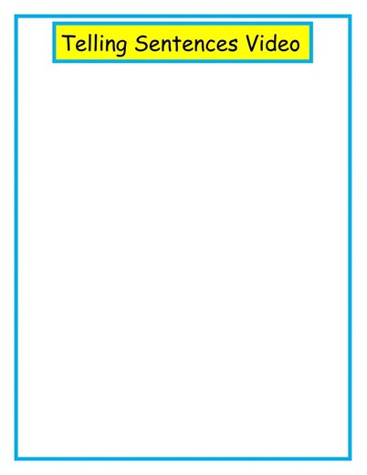 Telling Sentences exercise