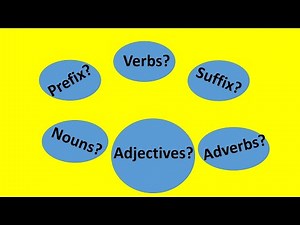 #What is a #Prefix/#Suffix? | Suffixes of Verbs, Nouns, Adjectives and Adverbs.