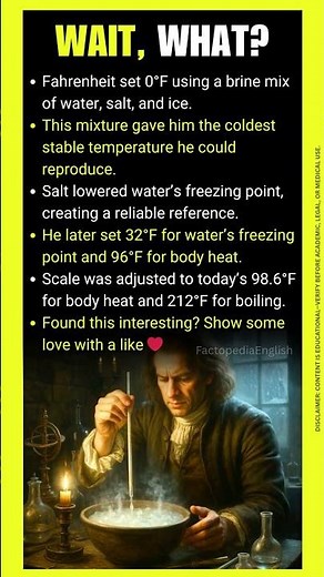 How did Fahrenheit establish the original zero point of his temperature scale?