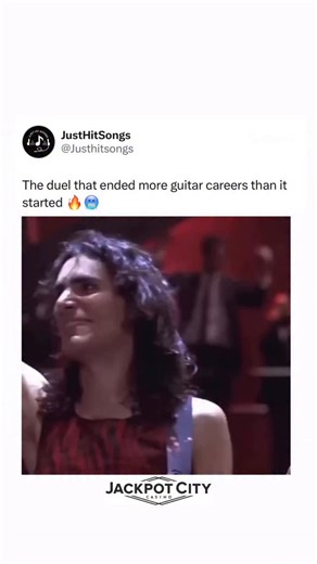 Just Hit Songs on Instagram: "That scene is from Crossroads (1986), and the reason it lives rent-free in every guitarist’s head is because the duel wasn’t just movie acting — it was Steve Vai going full supervillain on the soundtrack. Ralph Macchio’s character plays the underdog blues prodigy, but every impossible riff you hear behind him was actually performed by studio guitarist Ry Cooder, while Vai performed all of the opponent’s parts and appeared on-screen. The finale is iconic because Vai