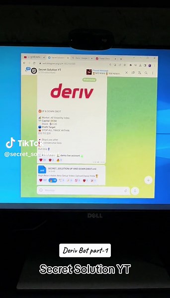 Secret Solution YT (@secret_solutionyt) - Deriv Bot Setup Guide for Trading Success