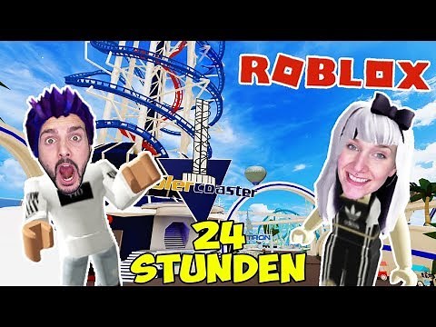Roblox: 24 STUNDEN IM FREIZEITPARK! KAAN + NINA GEHEN AUF ALLE ACHTERBAHNEN!