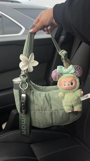 Sage Color Mini Puffer Bag for Stylish Looks