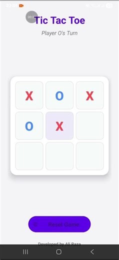 Tic Tac Toe Game developed with java#coding #development #appdevelopment #java