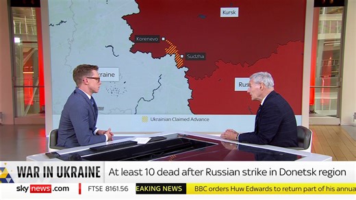 'Now you know what it feels like, evacuating civilians' Sky's military analyst Michael Clarke explains Ukraine's incursion into Russia, as forces continue to 'rapidly' advance into the Kursk region of Russia Live updates ➡️ https://trib.al/SdLh91l 📺 Sky 501 and YouTube | Sky News