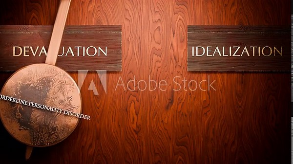 Borderline personality disorder swings between devaluation and idealization. Visualizing a pattern of Borderline personality disorder that cycles between extremities: devaluation and idealization.
